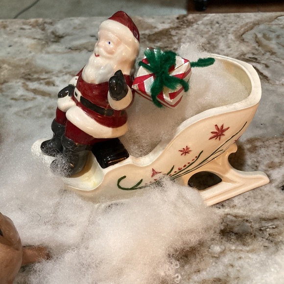 Vintage Santa and Reindeer display - Picture 2 of 4